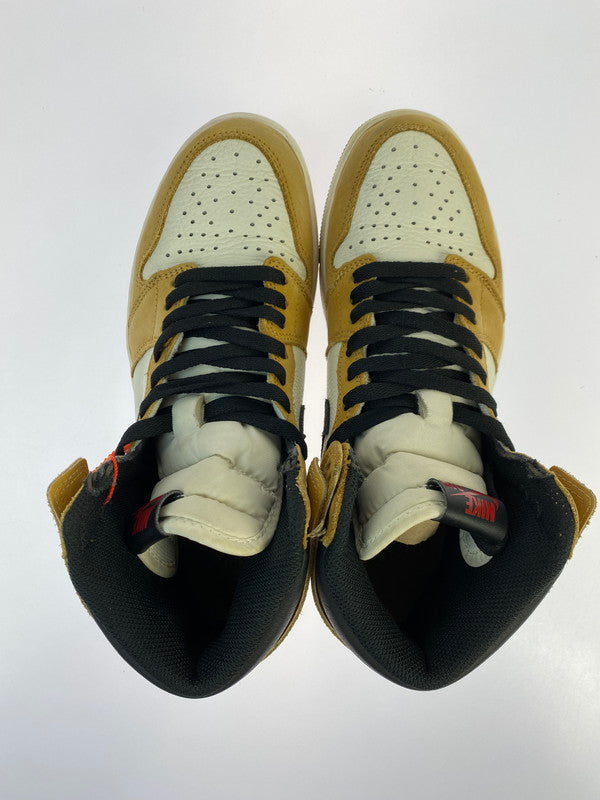 【中古品】【メンズ】 NIKE ナイキ JORDAN 1 RETRO HIGH OG ROOKIE OF THE YEAR 555088-700 エアジョーダン 1 レトロ ハイ オージー ルーキー オブ ザ イヤー スニーカー 靴 160-250909-kk-33-min カラー：GOLDEN HARVEST/BLACK-SAIL 万代Net店