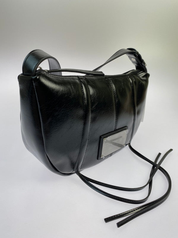 【LIFTる。景品】【中古美品】【レディース】 MATIN KIM SHOULDER BAG MK2411BG002M マーティンキム ショルダーバッグ カバン 188-250917-yn-04-min カラー：ブラック 万代Net店