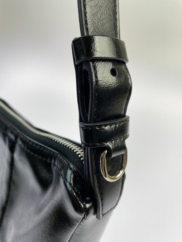 【LIFTる。景品】【中古美品】【レディース】 MATIN KIM SHOULDER BAG MK2411BG002M マーティンキム ショルダーバッグ カバン 188-250917-yn-04-min カラー：ブラック 万代Net店