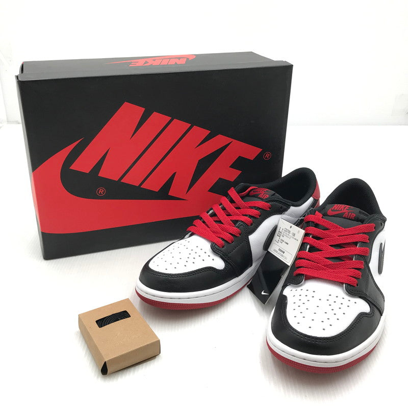 【中古美品】【メンズ】 NIKE ナイキ AIR JORDAN 1 RETRO LOW OG BLACK TOE CZ0790-106 エアジョーダン1 レトロ ロー OG ブラック トゥ スニーカー 靴 160-250928-rt-04-tag サイズ：26.5cm US 8.5 カラー：WHITE/BLACK-VARSITY RED 万代Net店