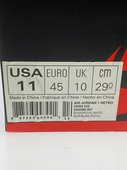 【中古品】【メンズ】 NIKE ナイキ 555088-007 AIR JORDAN 1 RETRO HIGH OG 靴 シューズ スニーカー SNEAKERS 160-250913-ks-06-min サイズ：29cm カラー：BLACK/ROYAL‐WHITE 万代Net店