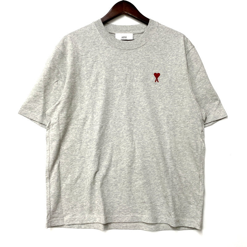 【中古美品】【メンズ】 ami alexandre mattiussi アミアレクサンドレマチウシ BFUTS005 SS HEART LOGO T-SHIRT ショートスリーブ ハート ロゴ Tシャツ トップス 半袖 168-250919-cs-13-izu サイズ：XS カラー：グレー 万代Net店