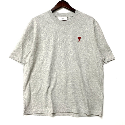 【中古美品】【メンズ】 ami alexandre mattiussi アミアレクサンドレマチウシ BFUTS005 SS HEART LOGO T-SHIRT ショートスリーブ ハート ロゴ Tシャツ トップス 半袖 168-250919-cs-13-izu サイズ：XS カラー：グレー 万代Net店