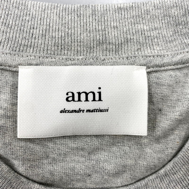 【中古美品】【メンズ】 ami alexandre mattiussi アミアレクサンドレマチウシ BFUTS005 SS HEART LOGO T-SHIRT ショートスリーブ ハート ロゴ Tシャツ トップス 半袖 168-250919-cs-13-izu サイズ：XS カラー：グレー 万代Net店