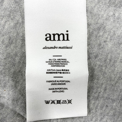 【中古美品】【メンズ】 ami alexandre mattiussi アミアレクサンドレマチウシ BFUTS005 SS HEART LOGO T-SHIRT ショートスリーブ ハート ロゴ Tシャツ トップス 半袖 168-250919-cs-13-izu サイズ：XS カラー：グレー 万代Net店