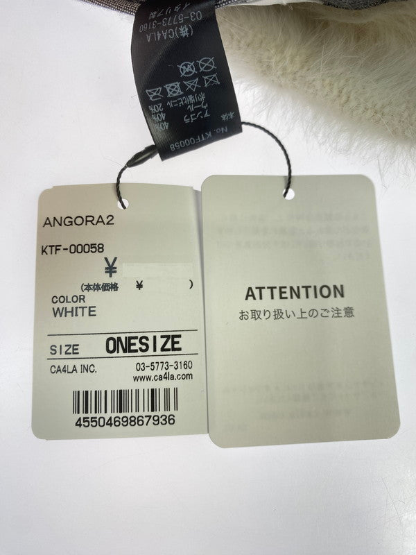【LIFTる。景品】【中古美品】【レディース】 CA4LA カシラ ANGORA2 イタリア製 アンゴラメトロハット 帽子 185-250927-ks-07-min カラー：ホワイト 万代Net店