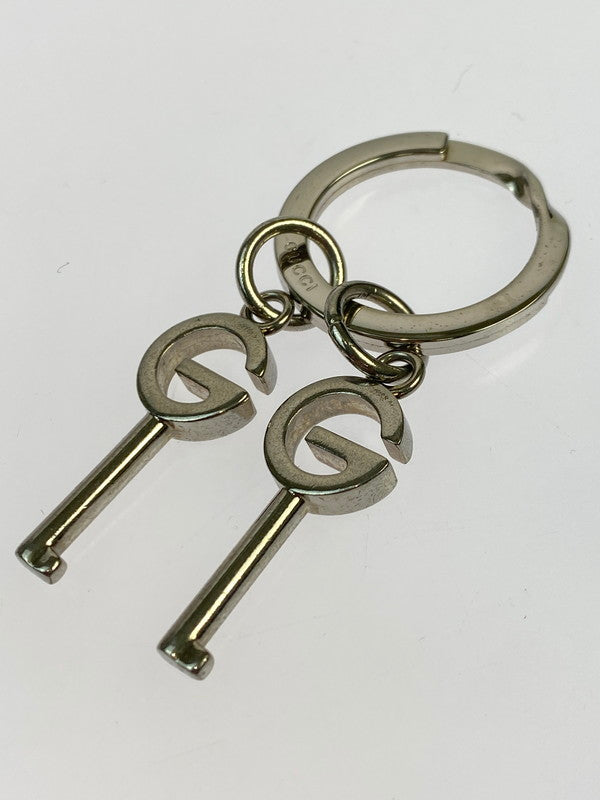 【中古品】【メンズ/レディース】 GUCCI グッチ キーリング Gロゴ 鍵モチーフ 296551 183-250918-em-09-min カラー：シルバー 万代Net店