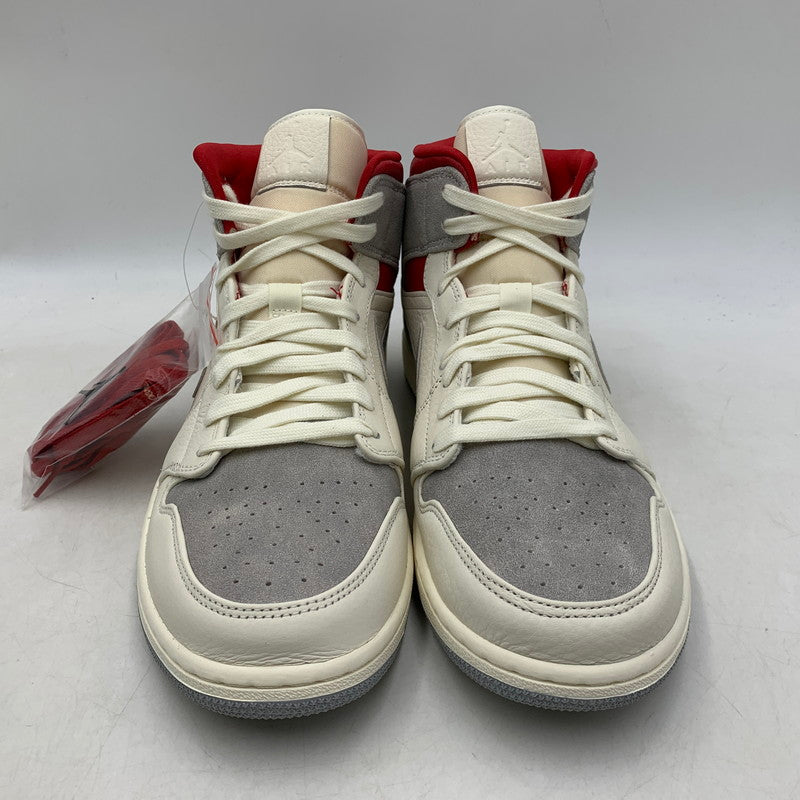 【中古美品】【メンズ】 NIKE×SNS ナイキ×エスエヌエス CT3443-100 AIR JORDAN 1 MID エア ジョーダン 1 ミッド スニーカー シューズ 靴 160-250919-cs-04-izu サイズ：29.5cm カラー：GREY/RED 万代Net店