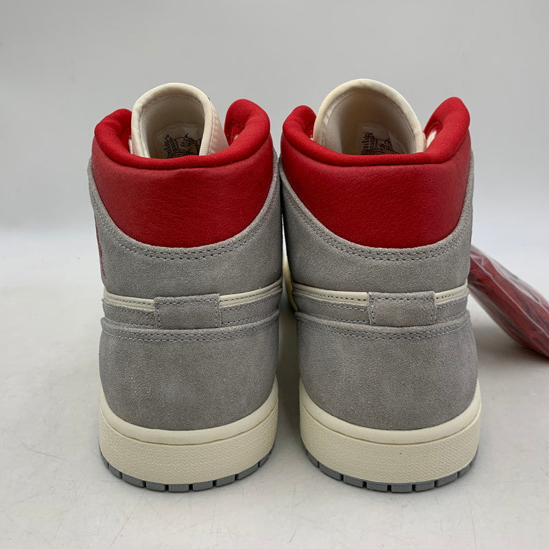 【中古美品】【メンズ】 NIKE×SNS ナイキ×エスエヌエス CT3443-100 AIR JORDAN 1 MID エア ジョーダン 1 ミッド スニーカー シューズ 靴 160-250919-cs-04-izu サイズ：29.5cm カラー：GREY/RED 万代Net店