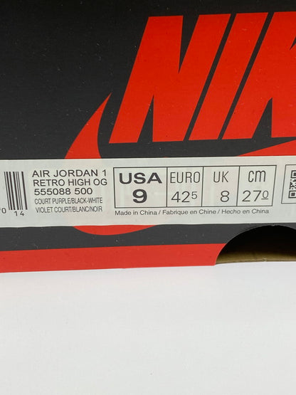 【未使用品】【メンズ】 NIKE ナイキ 555088-500 SB AIR JORDAN 1 RETRO HIGH COURT PURPLE 靴 シューズ スニーカー 160-250902-AS-22-min サイズ：27.0cm カラー：COURT PURPLE/BLACK-WHITE 万代Net店