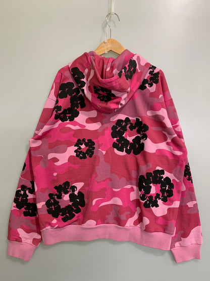 【中古品】【メンズ】 DENIM TEARS デニムティアーズ PINK CAMO COTTON WREATH ZIP HOODIE カモ柄 ジップフーディ 142-250913-ks-41-min サイズ：XL カラー：ピンク 万代Net店