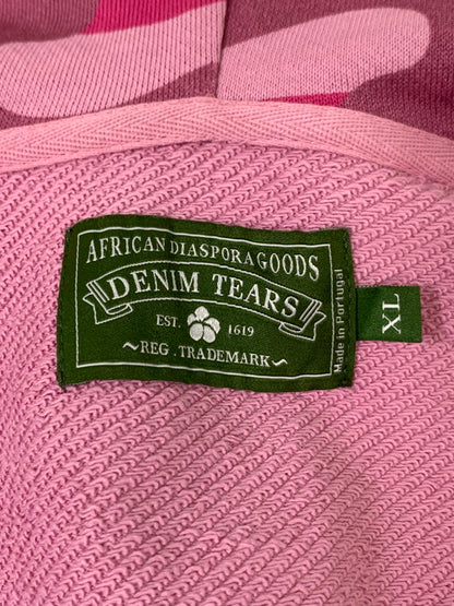 【中古品】【メンズ】 DENIM TEARS デニムティアーズ PINK CAMO COTTON WREATH ZIP HOODIE カモ柄 ジップフーディ 142-250913-ks-41-min サイズ：XL カラー：ピンク 万代Net店