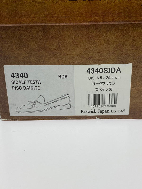 【中古品】【メンズ】 BERWICK バーウィック 4340SIDADB DARK BROWN 靴 シューズ レザー 165-250831-AS-13-min サイズ：6 1/2 カラー：ダークブラウン 万代Net店