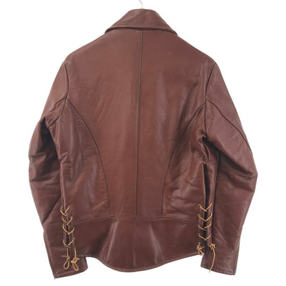 【中古品】【メンズ】  APPAREL ANNEX LEATHER JACKET レザー ジャケット ライダース 革ジャン 145-241004-nm-2-fuz サイズ：不明 カラー：ブラウン 万代Net店