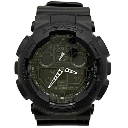 【中古美品】【メンズ】 G-SHOCK ジーショック GA-100-1A1 カシオ デジタル アナログ 腕時計 199-240427-mk-22-izu サイズ：55×51.2×16.9 mm カラー：ブラック 万代Net店