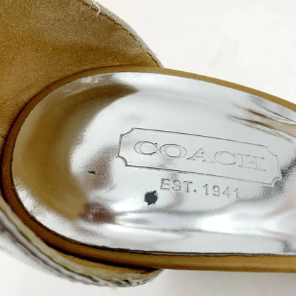 【中古品】【レディース】 COACH コーチ SHARRIN ITL MIRROR MET Q1904 サンダル シューズ 靴 183-230905-ay-18-izu サイズ：38 カラー：シルバー 万代Net店