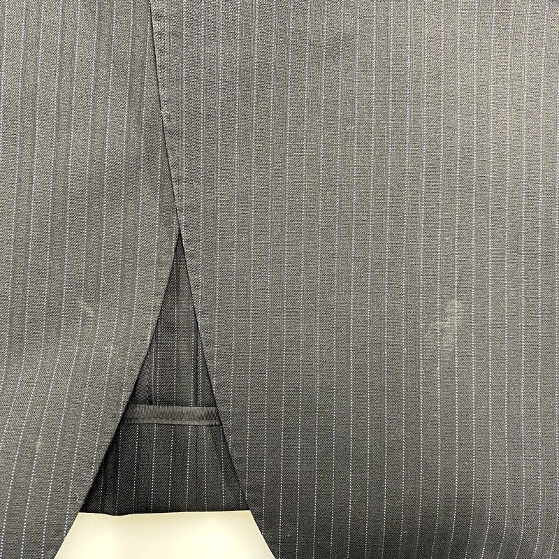 【中古品】【メンズ】 WOOL STRIPE TAILORED JACKET ウール ストライプ テーラード ジャケット 日本製 141-250614-as-11-izu サイズ：L カラー：ブラック 万代Net店