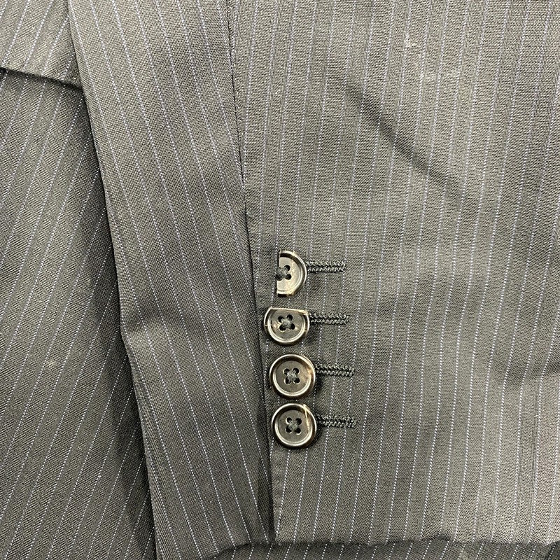 【中古品】【メンズ】 WOOL STRIPE TAILORED JACKET ウール ストライプ テーラード ジャケット 日本製 141-250614-as-11-izu サイズ：L カラー：ブラック 万代Net店