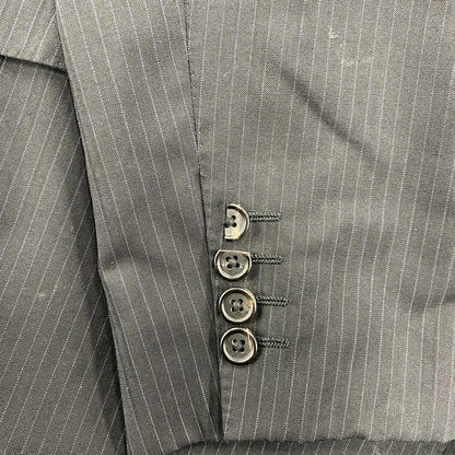 【中古品】【メンズ】 WOOL STRIPE TAILORED JACKET ウール ストライプ テーラード ジャケット 日本製 141-250614-as-11-izu サイズ：L カラー：ブラック 万代Net店