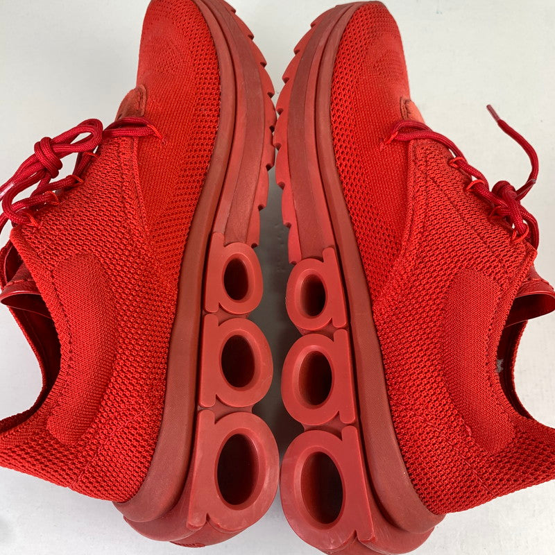 【中古品】【メンズ】 SALVATORE FERRAGAMO NIMA KNIT BUBBKE GUM スニーカー 靴 サルヴァトーレ・フェラガモ 162-250814-st-26-fuz サイズ：9M カラー：レッド 万代Net店