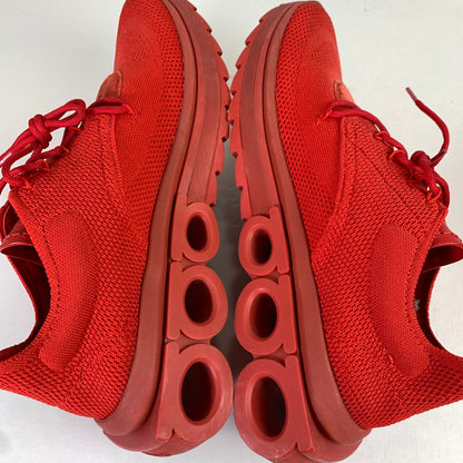 【中古品】【メンズ】 SALVATORE FERRAGAMO NIMA KNIT BUBBKE GUM スニーカー 靴 サルヴァトーレ・フェラガモ 162-250814-st-26-fuz サイズ：9M カラー：レッド 万代Net店