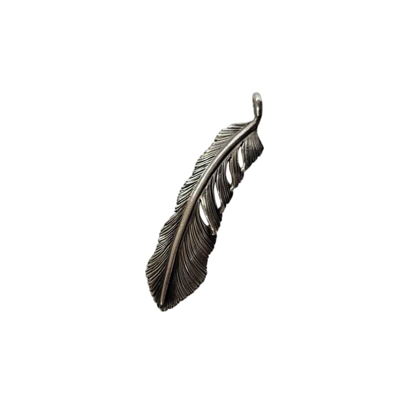 【中古品】【メンズ/レディース】 WING HANDS ウィング ハンズ FEATHER PENDANT TOP フェザー ペンダントトップ アクセサリー 191-250828-as-21-izu カラー：シルバー 万代Net店