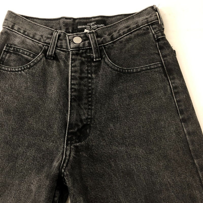 【中古品】【レディース】 GUESS 80’S GEORGES MARCIANO ブラックデニムパンツ 156-250909-nm-26-tei サイズ：26 カラー：ブラック 万代Net店