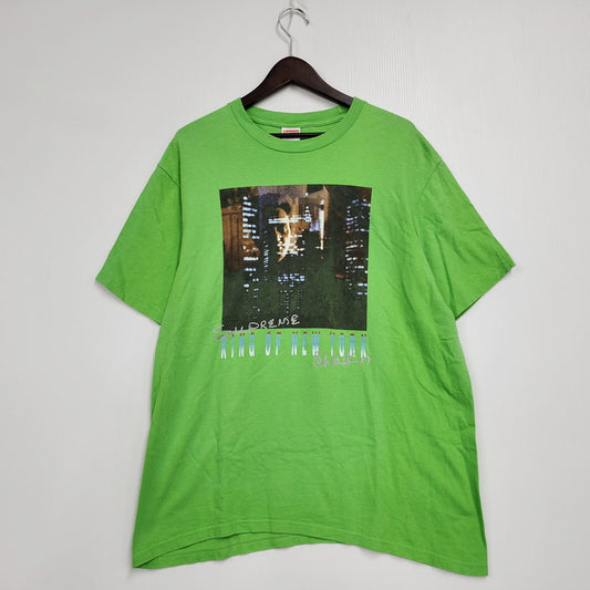 【中古品】【メンズ】 Supreme シュプリーム KING OF NEW YORK TEE Tシャツ 半袖 トップス 149-250920-as-02-izu サイズ：L カラー：グリーン 万代Net店