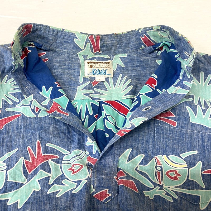 【中古品】【メンズ】 KAHARA カハラ ALOHA SHIRT アロハ シャツ 半袖 トップス 145-260723-sa-14-tei サイズ：L カラー：総柄 万代Net店