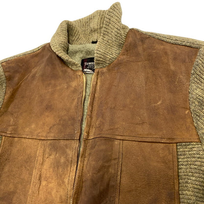 【現状渡し品】【メンズ】 TALONジッパー NUBAK WOOL KNIT JACKET ヌバック ウール ニット ジャケット アウター 146-260108-yn-08-izu サイズ：L カラー：マルチカラー 万代Net店
