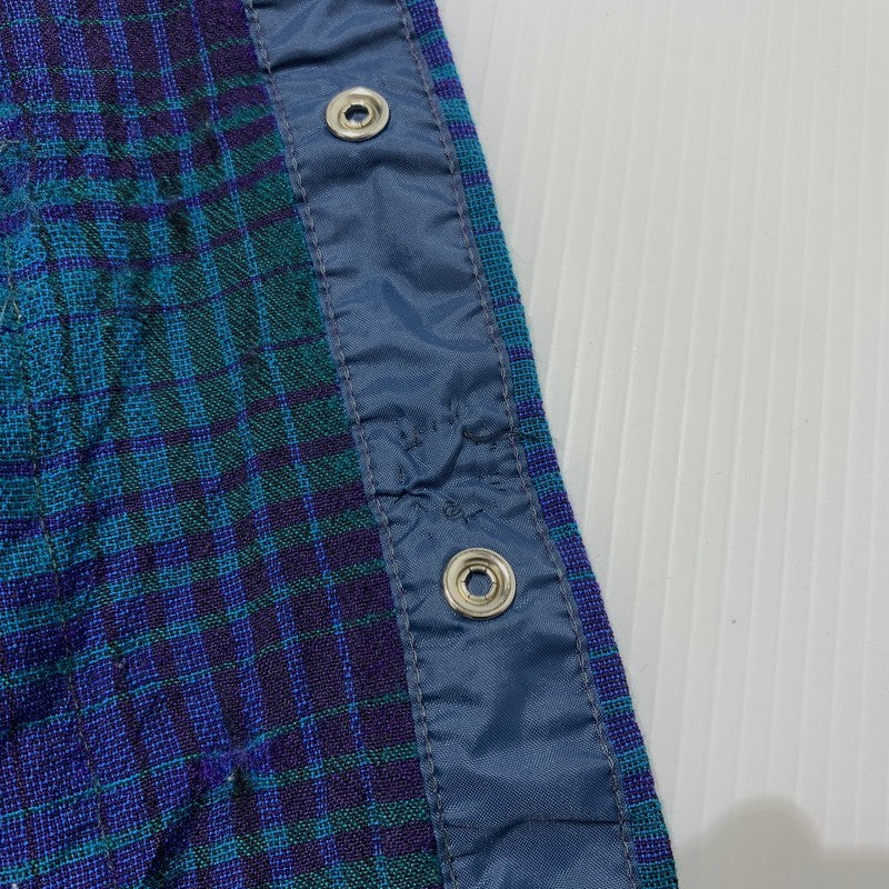 【現状渡し品】【メンズ】 70’s WOOL WESTERN SHIRT VINTAGE 70年代 ウールウエスタンシャツ 長袖 トップス ヴィンテージ 145-241224-kk-10-tei サイズ：M カラー：ブルー/グリーン 万代Net店