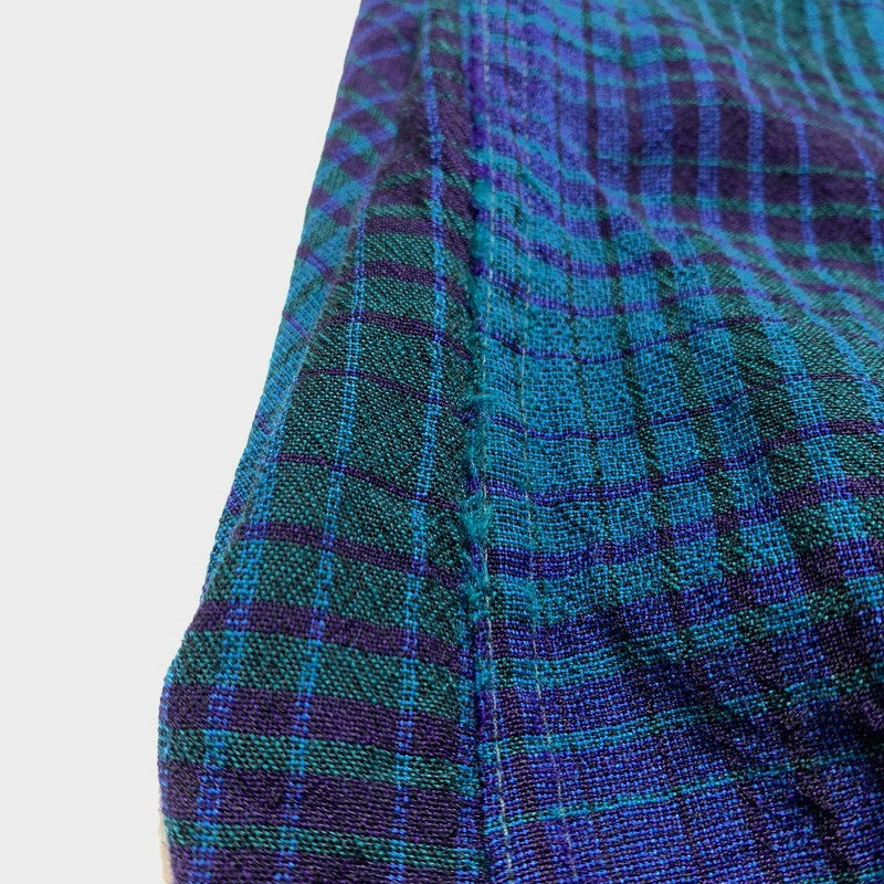 【現状渡し品】【メンズ】 70’s WOOL WESTERN SHIRT VINTAGE 70年代 ウールウエスタンシャツ 長袖 トップス ヴィンテージ 145-241224-kk-10-tei サイズ：M カラー：ブルー/グリーン 万代Net店