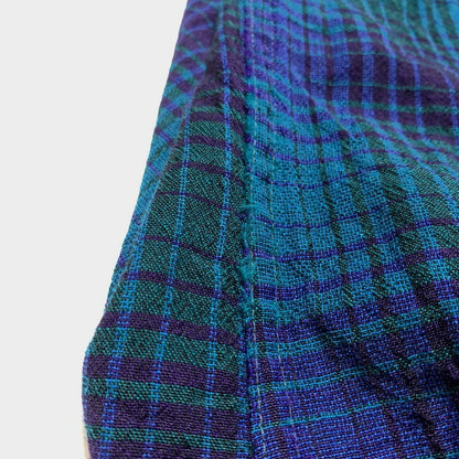 【現状渡し品】【メンズ】 70’s WOOL WESTERN SHIRT VINTAGE 70年代 ウールウエスタンシャツ 長袖 トップス ヴィンテージ 145-241224-kk-10-tei サイズ：M カラー：ブルー/グリーン 万代Net店