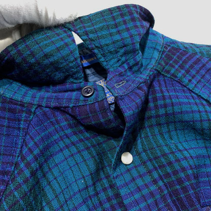 【現状渡し品】【メンズ】 70’s WOOL WESTERN SHIRT VINTAGE 70年代 ウールウエスタンシャツ 長袖 トップス ヴィンテージ 145-241224-kk-10-tei サイズ：M カラー：ブルー/グリーン 万代Net店