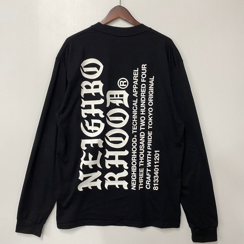 【中古品】【メンズ】 NEIGHBORHOOD ネイバーフッド × BORN & RAISED ボーンレイズド NH X BORN & RAISED . TEE LS-2 Tシャツ ロングスリーブ トップス 142-260513-kh-08-izu サイズ：L カラー：ブラック 万代Net店