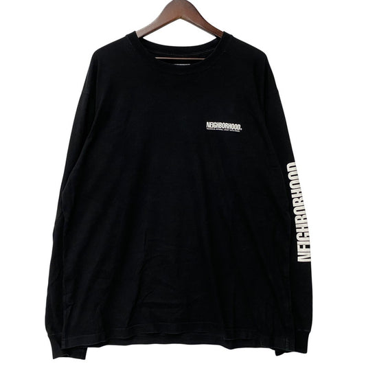 【中古品】【メンズ】 NEIGHBORHOOD ネイバーフッド PRINT LS TEE プリント ロングスリーブ Tシャツ トップス 142-260523-kh-08-izu サイズ：L カラー：ブラック 万代Net店