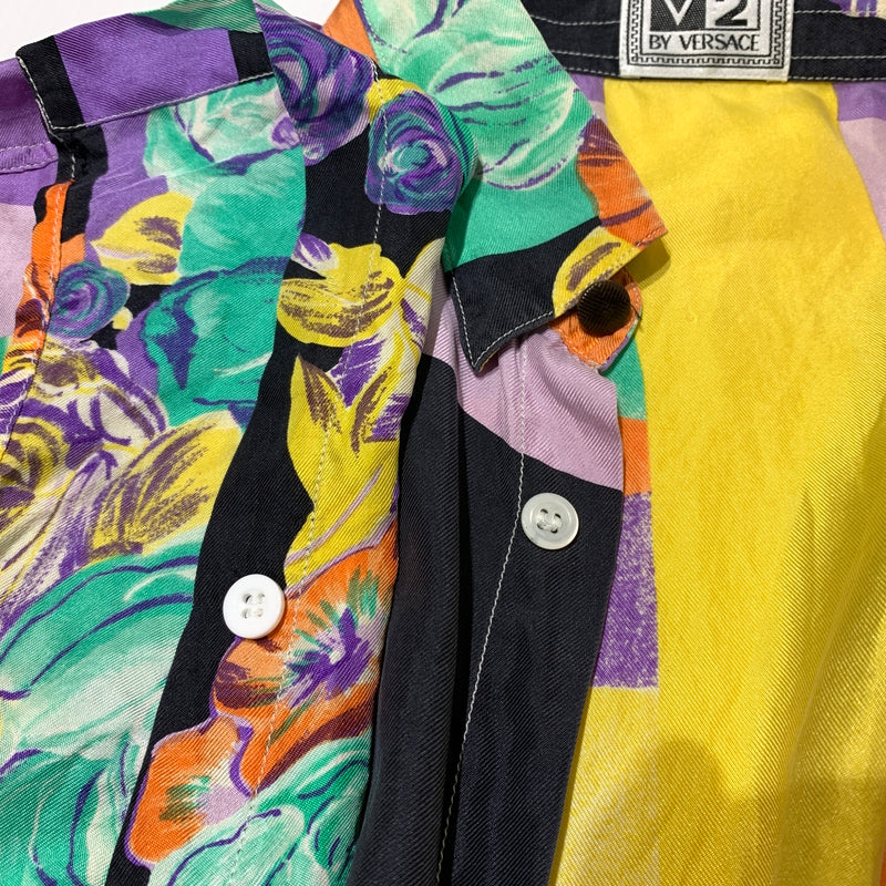 【現状渡し品】【メンズ】 V2 BY VERSACE ブイ2 バイ ヴェルサーチ ALL-OVER PATTERN L/S SHIRT オールオーバーパターン ロングスリーブ シャツ 長袖 トップス 141-260808-ko-09-tei サイズ：M カラー：総柄 万代Net店