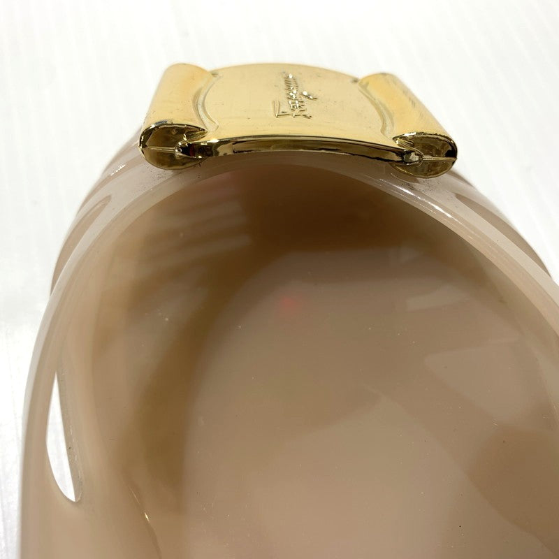 【現状渡し品】【レディース】 Salvatore Ferragamo サルヴァトーレ・フェラガモ RUBBER PUMPS ラバーパンプス 靴 サンダルシューズ 167-260622-ko-21-tei サイズ：7 カラー：ベージュ 万代Net店