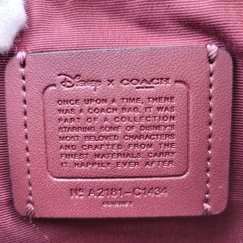 【中古品】【レディース】 COACH コーチ × DISNEY ディズニー 2WAY BAG C1434 ショルダー バッグ カバン 鞄 180-260817-as-02-izu カラー：ベージュ×ピンク 万代Net店