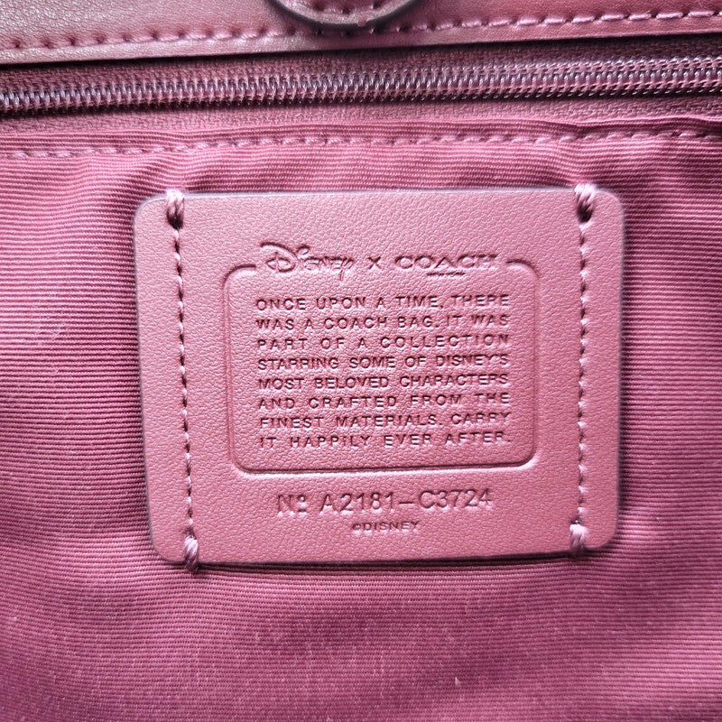【中古品】【レディース】 COACH コーチ × DISNEY ディズニー TOTE BAG C3724 トートバッグ カバン 鞄 180-260817-as-03-izu カラー：ベージュ×ピンク 万代Net店