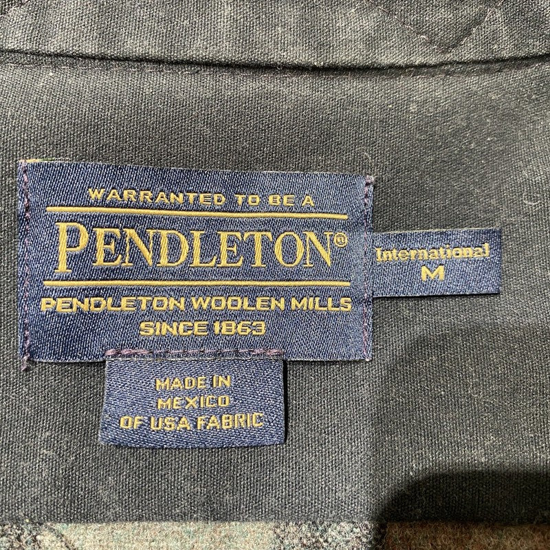 【中古品】【メンズ】 PENDLETON ペンドルトン WOOL SHIRT MADE IN MEXICO ウール シャツ トップス メキシコ製 145-260917-ss-08-teih サイズ：M カラー：チェック 万代Net店