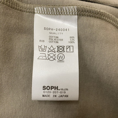 【中古品】【メンズ】 SOPHNET. ソフネット ALBINI ORGANIC PILE CREWNECK L/S TEE SOPH-240041 アルビニ オーガニック パイル クルーネック ロングスリーブTシャツ 長袖トップス 142-261019-ss-06-teih サイズ：L カラー：オリーブ 万代Net店