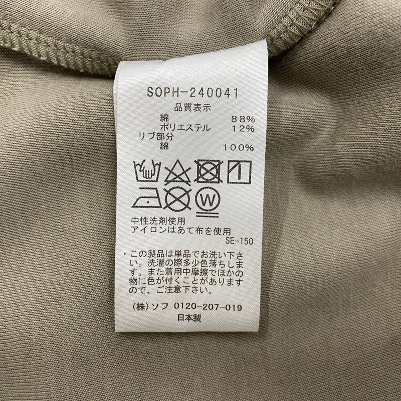 【中古品】【メンズ】 SOPHNET. ソフネット ALBINI ORGANIC PILE CREWNECK L/S TEE SOPH-240041 アルビニ オーガニック パイル クルーネック ロングスリーブTシャツ 長袖トップス 142-261019-ss-06-teih サイズ：L カラー：オリーブ 万代Net店