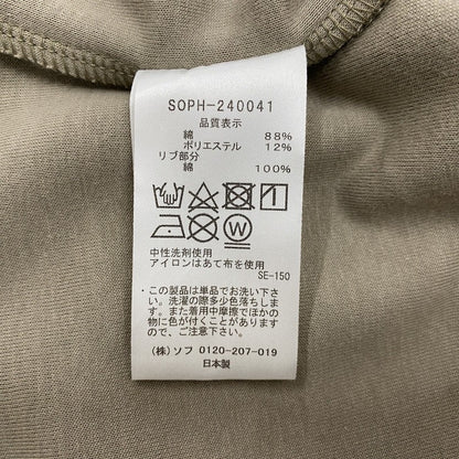 【中古品】【メンズ】 SOPHNET. ソフネット ALBINI ORGANIC PILE CREWNECK L/S TEE SOPH-240041 アルビニ オーガニック パイル クルーネック ロングスリーブTシャツ 長袖トップス 142-261019-ss-06-teih サイズ：L カラー：オリーブ 万代Net店