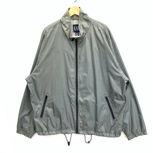 【中古品】【メンズ】 GAP オールド リップストップナイロンジャケット アウター ブランド 古着 145-250817-gm-14-fuz サイズ：XXL カラー：グレー 万代Net店