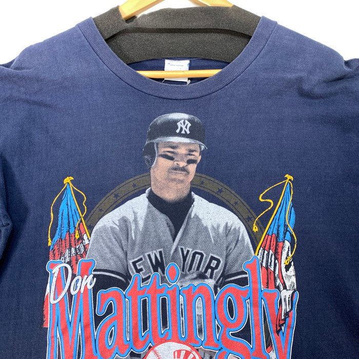 【中古品】【メンズ】 SALEM DON MATTINGLY 90s 半袖Tシャツ カットソー ブランド 古着 145-260308-gm-34-fuz サイズ：XL カラー：ネイビー 万代Net店