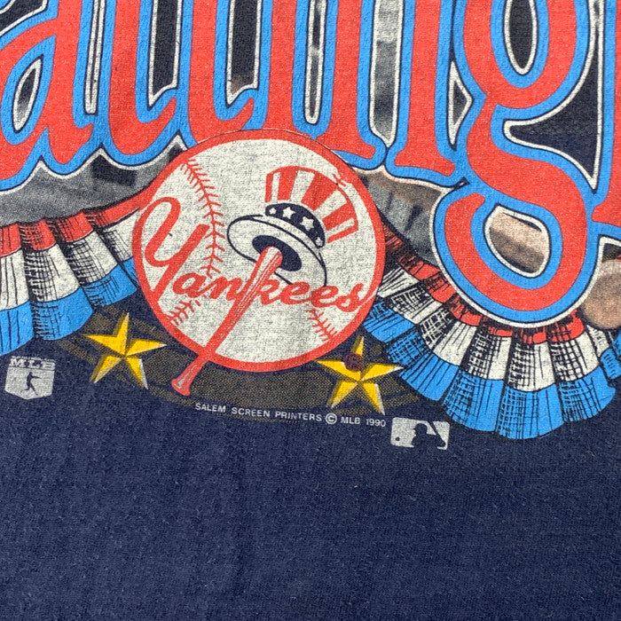 【中古品】【メンズ】 SALEM DON MATTINGLY 90s 半袖Tシャツ カットソー ブランド 古着 145-260308-gm-34-fuz サイズ：XL カラー：ネイビー 万代Net店