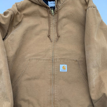 【中古品】【メンズ】 Carhartt カーハート ACTIVE JACKET アクティブジャケット アウター ブランド 古着 145-260418-gm-32-fuz サイズ：XL カラー：ブラウン 万代Net店