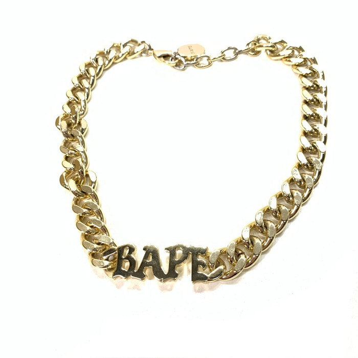 【中古品】【メンズ】 A BATHING APE アベイシングエイプ ゴールドチェーン ブランド ネックレス アクセサリー 192-250928-gm-43-fuz カラー：ゴールド 万代Net店