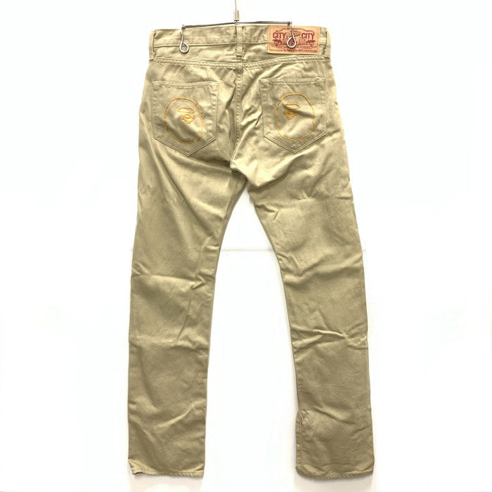 【中古品】【メンズ】 A BATHING APE アベイシングエイプ パンツ ボトムス ブランド 古着 153-250921-gm-15-fuz サイズ：XXS カラー：ベージュ 万代Net店